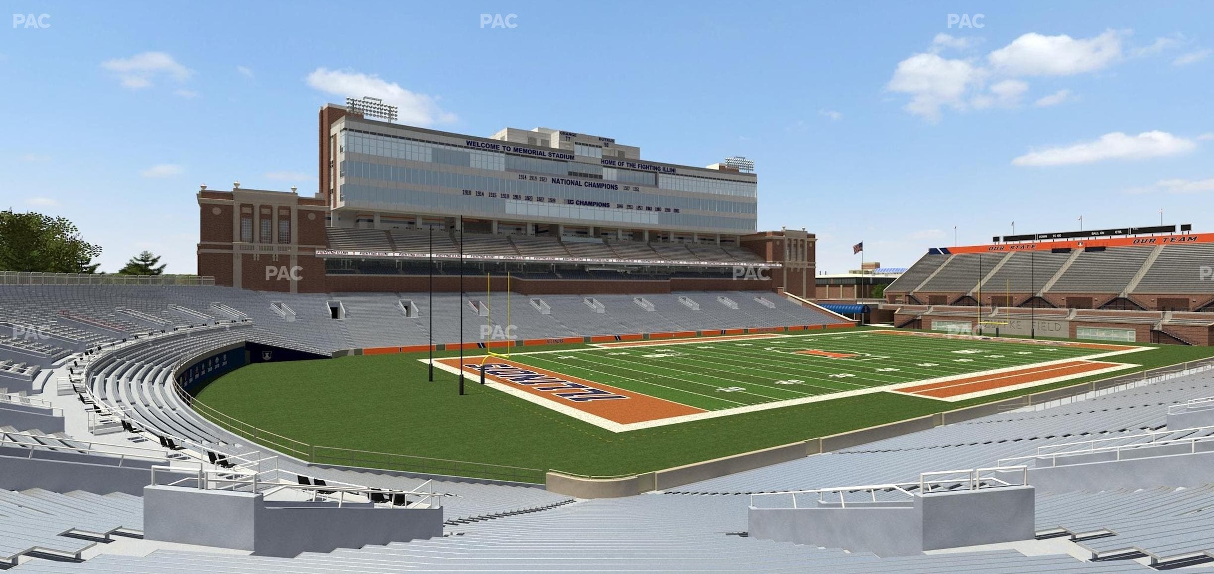 Memorial Stadium - IL - Section 111 Seat View