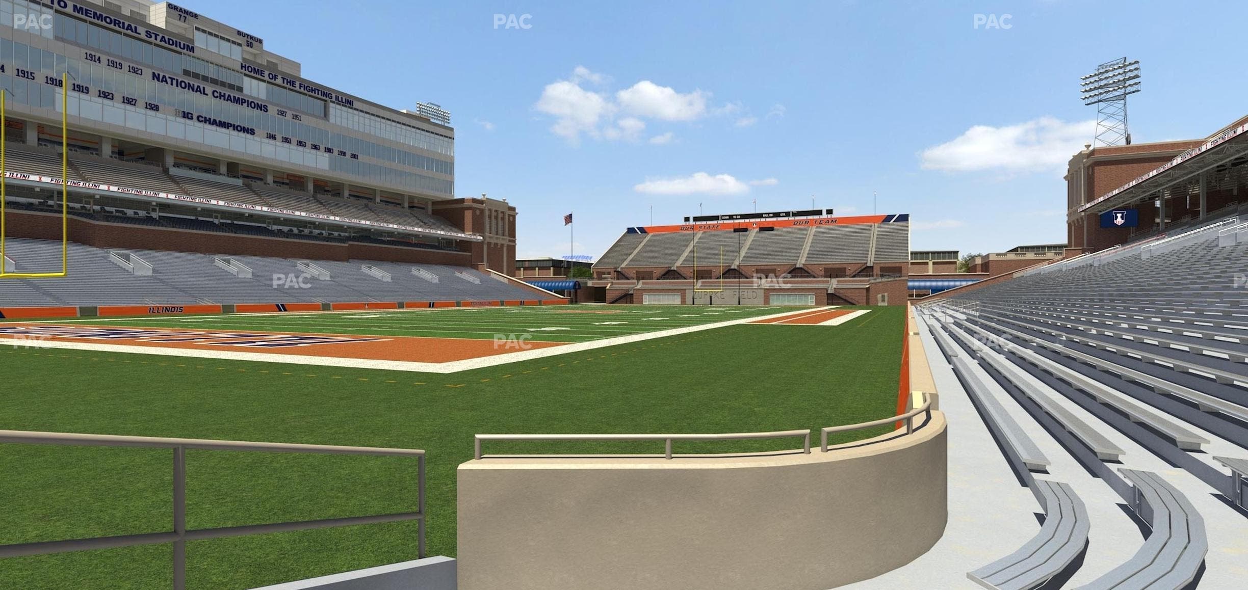 Memorial Stadium - IL - Section 112 Seat View