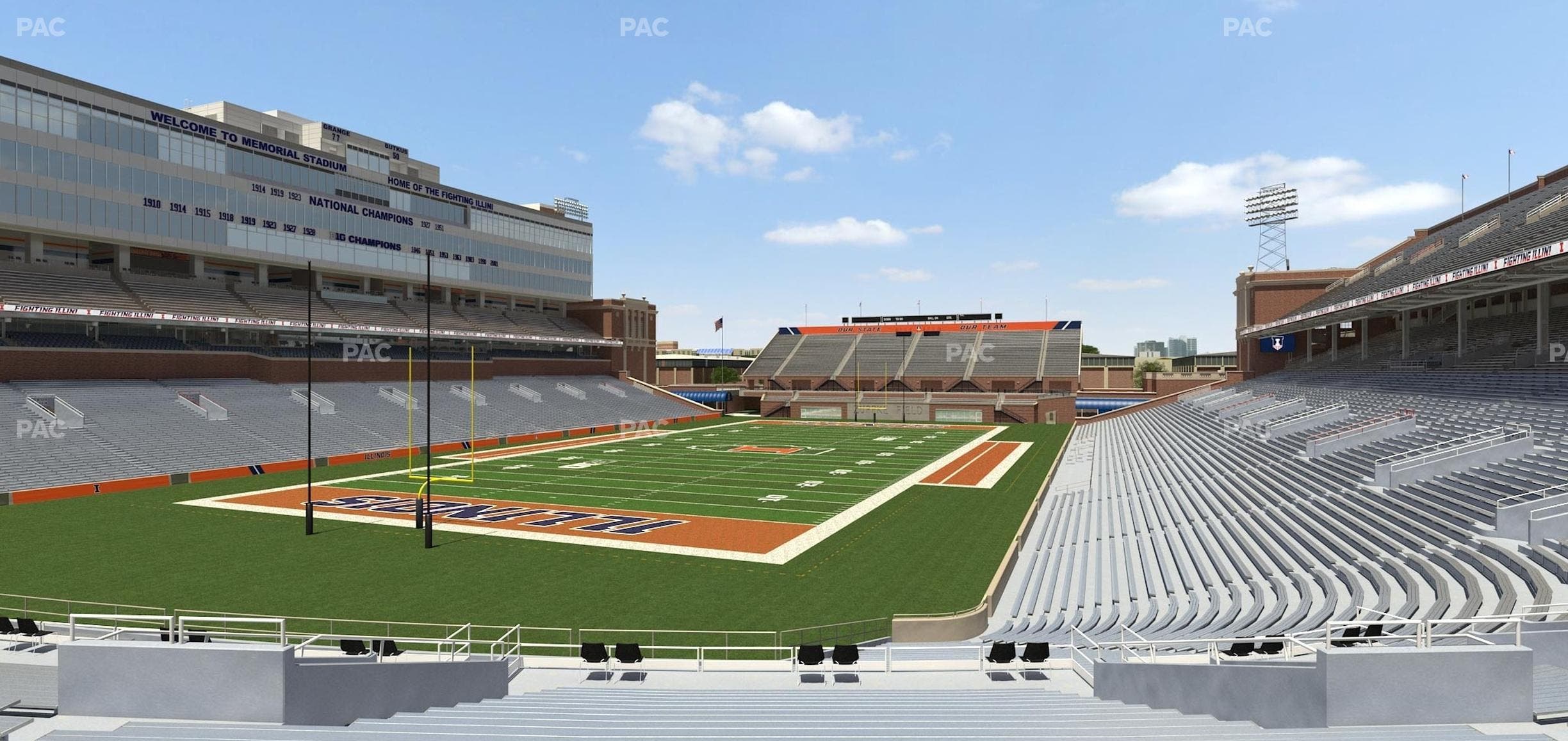 Memorial Stadium - IL - Section 113 Seat View