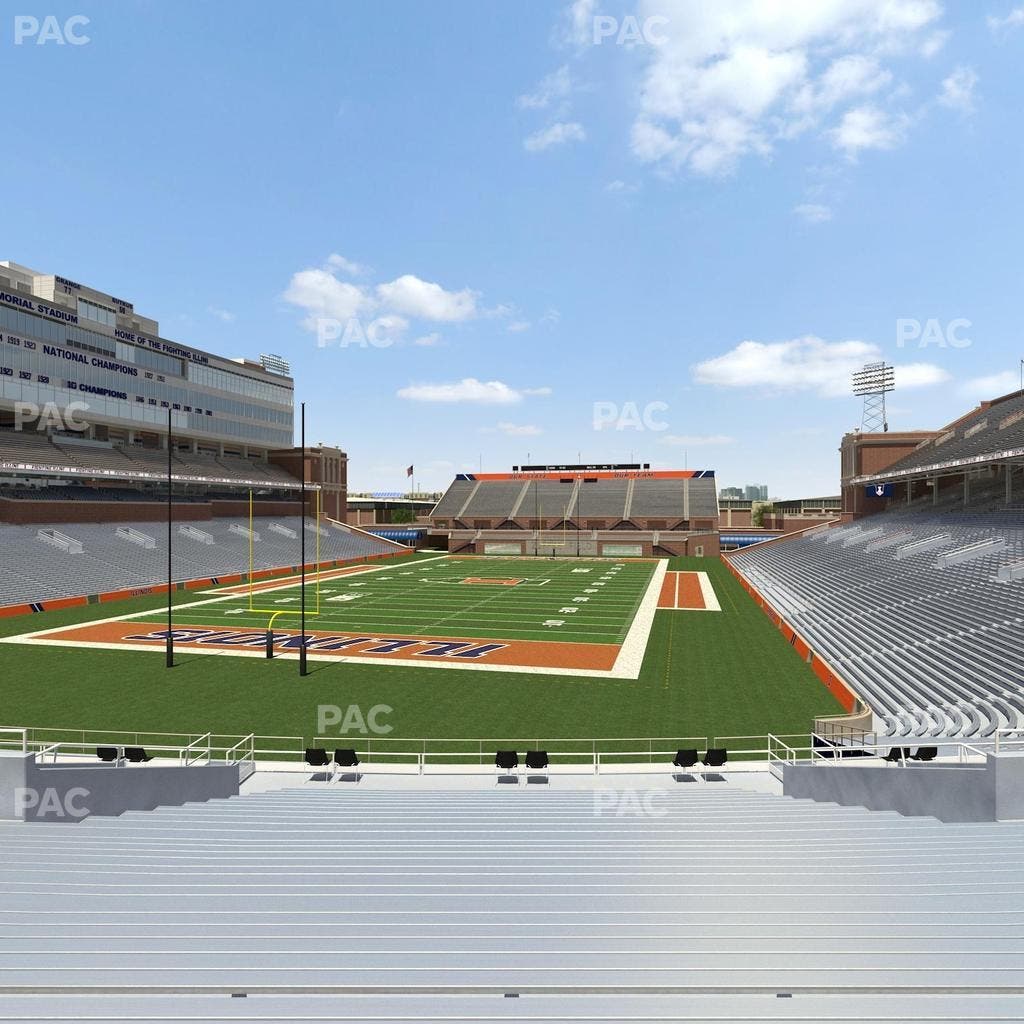 Memorial Stadium - IL - Section 114 Seat View