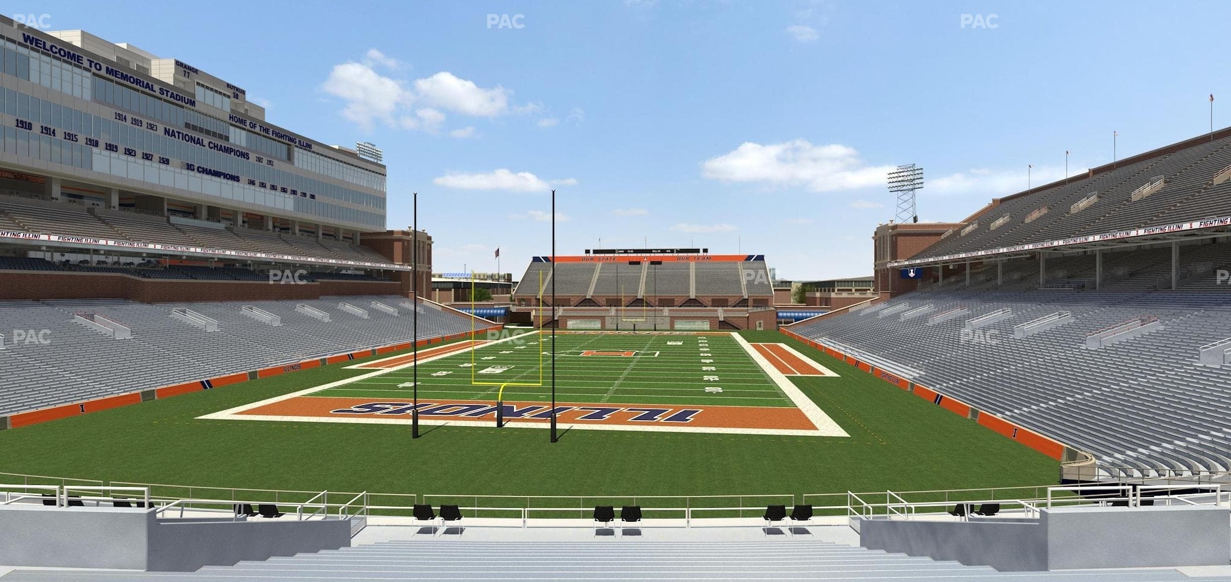 Memorial Stadium - IL - Section 115 Seat View