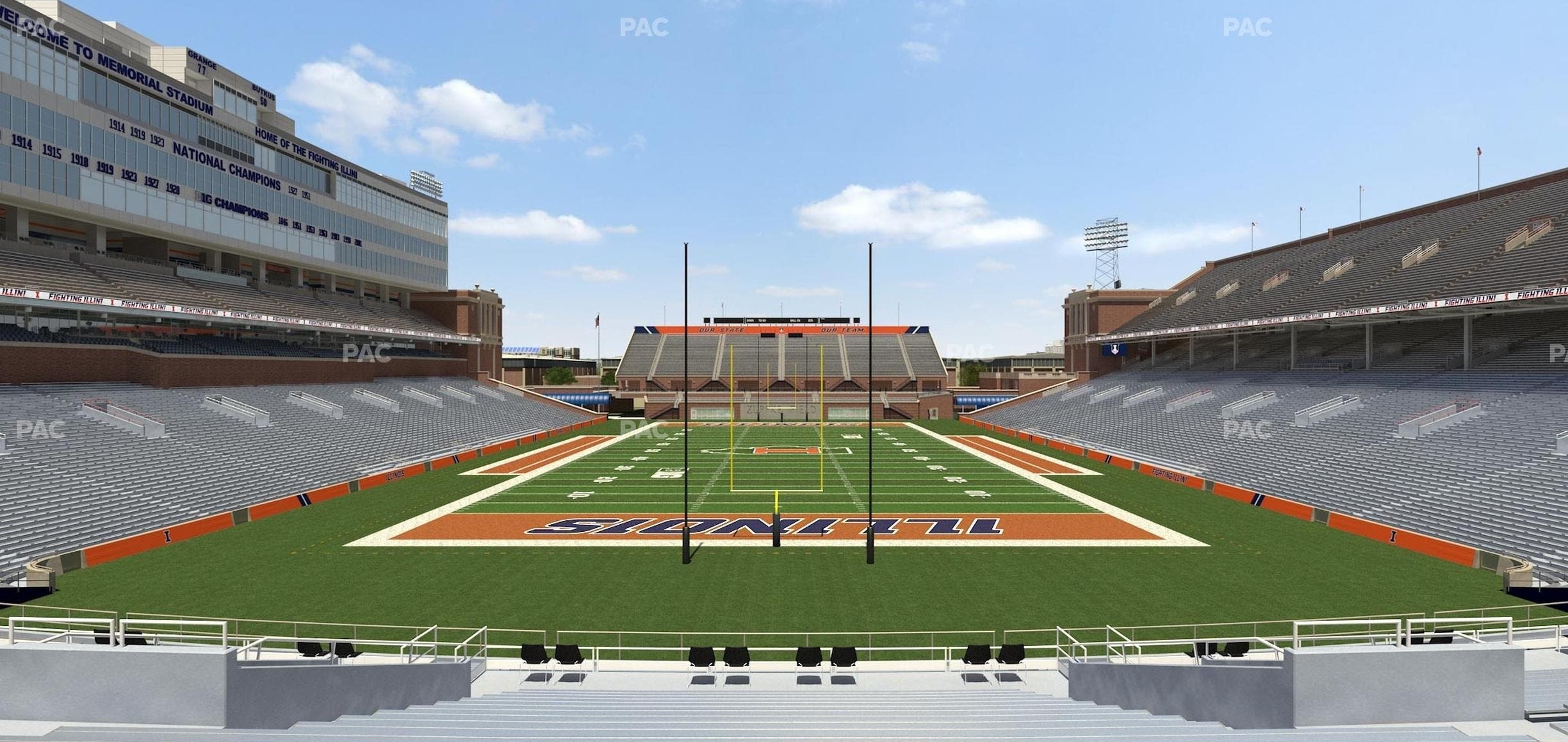 Memorial Stadium - IL - Section 116 Seat View