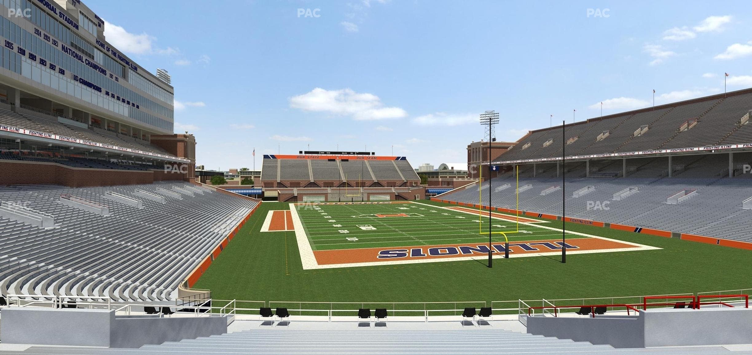 Memorial Stadium - IL - Section 118 Seat View