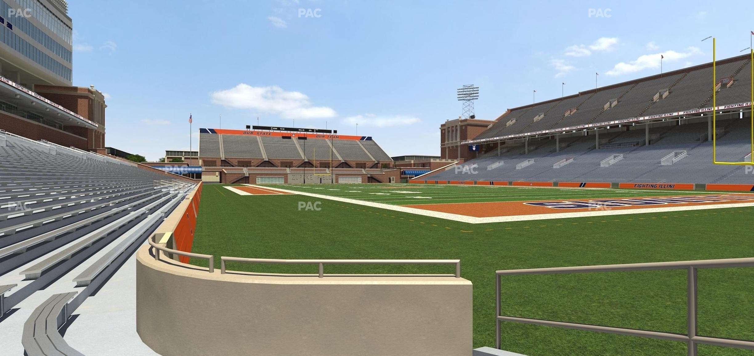 Memorial Stadium - IL - Section 120 Seat View