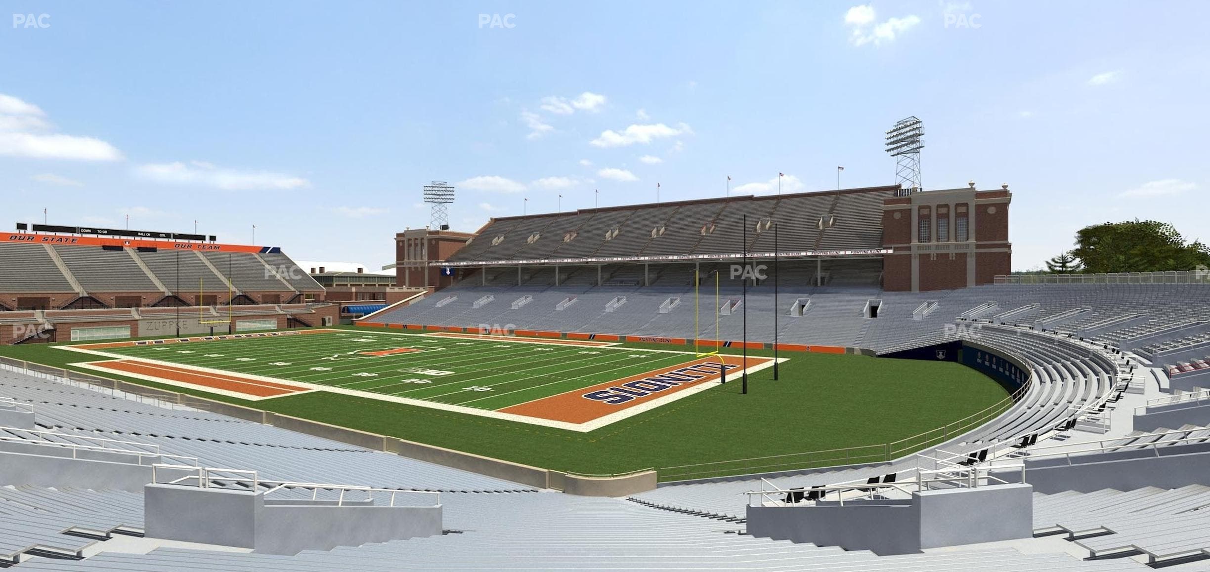 Memorial Stadium - IL - Section 121 Seat View