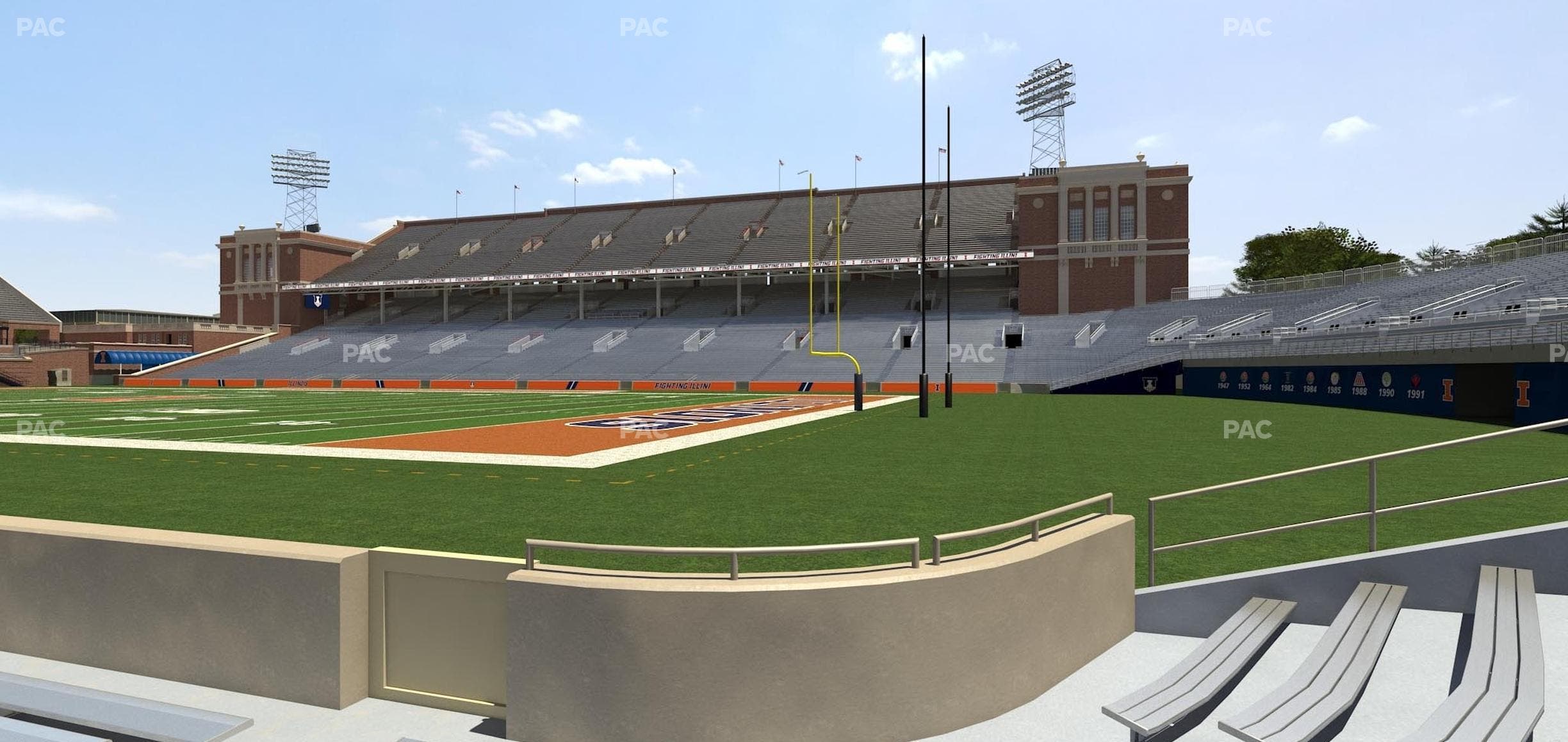 Memorial Stadium - IL - Section 122 Seat View