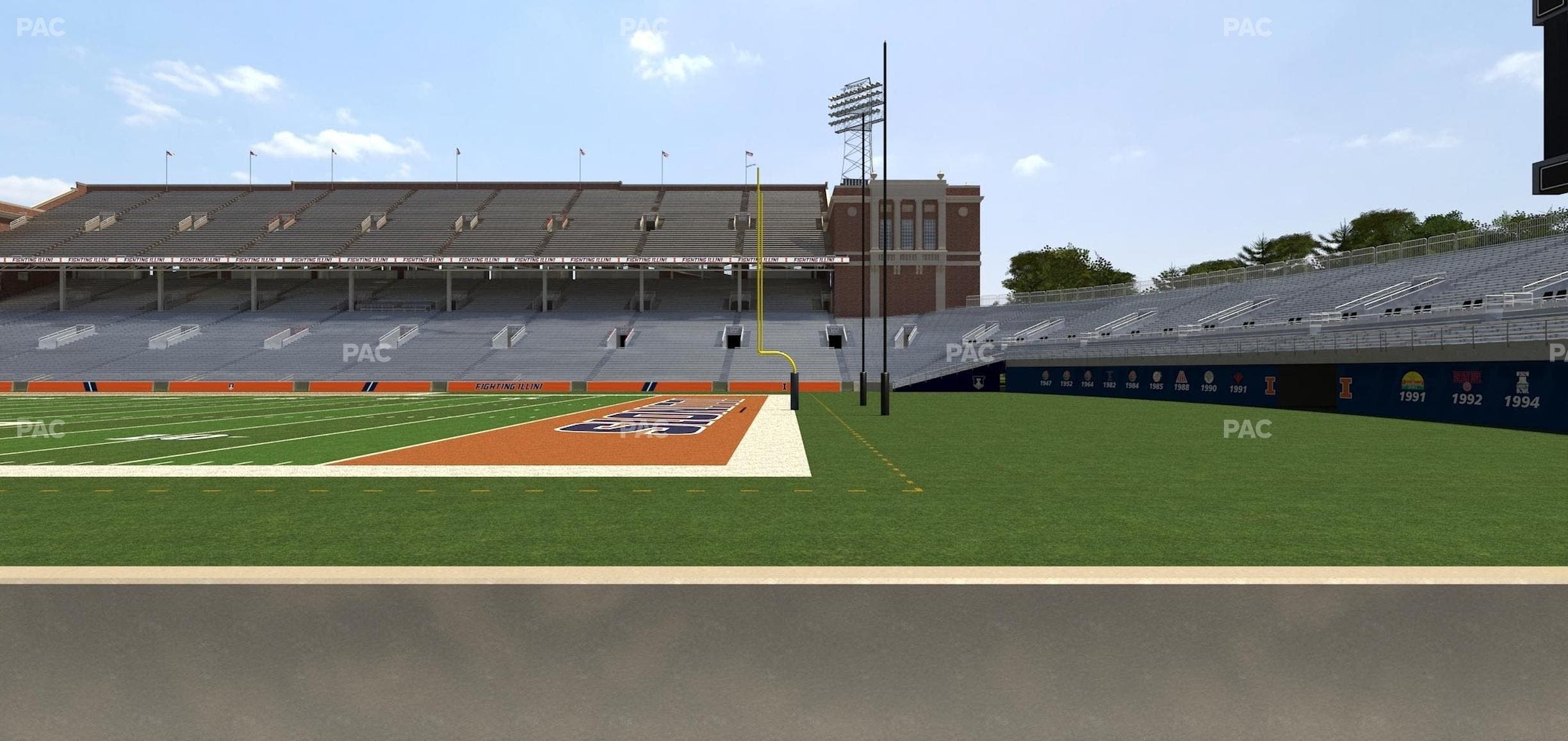 Memorial Stadium - IL - Section 123 Seat View