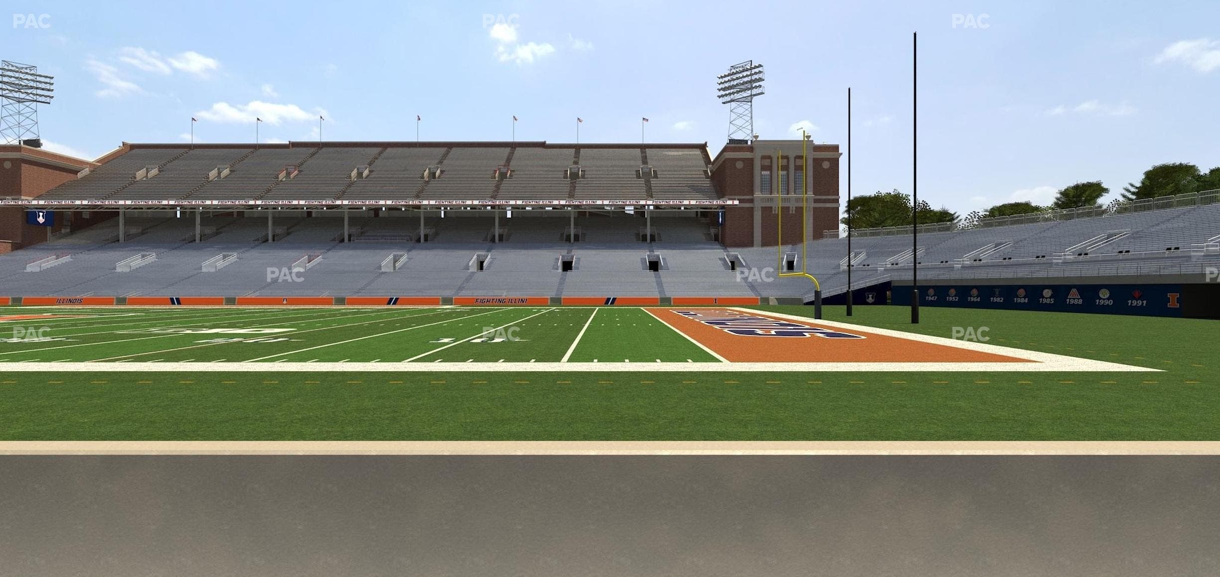 Memorial Stadium - IL - Section 124 Seat View
