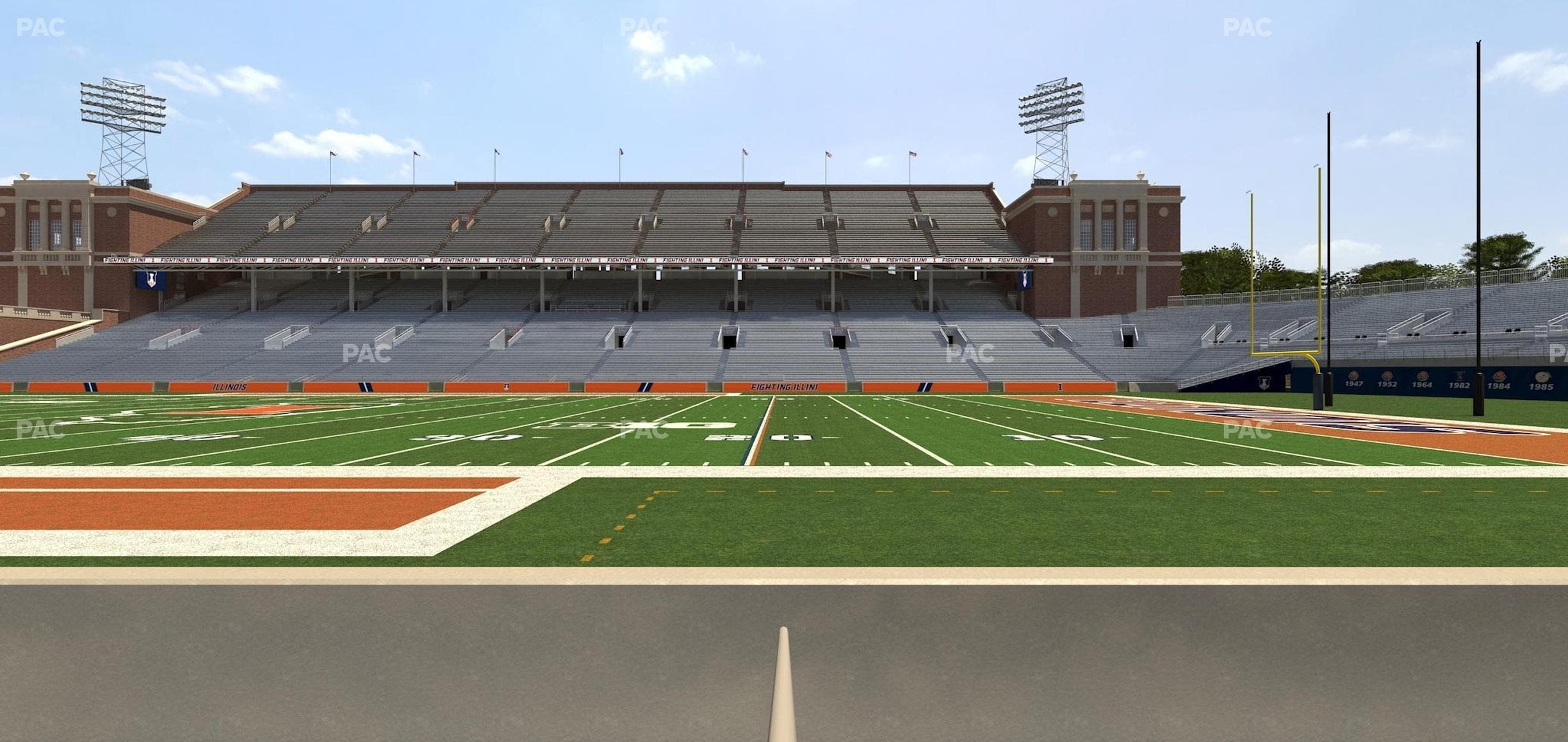 Memorial Stadium - IL - Section 125 Seat View