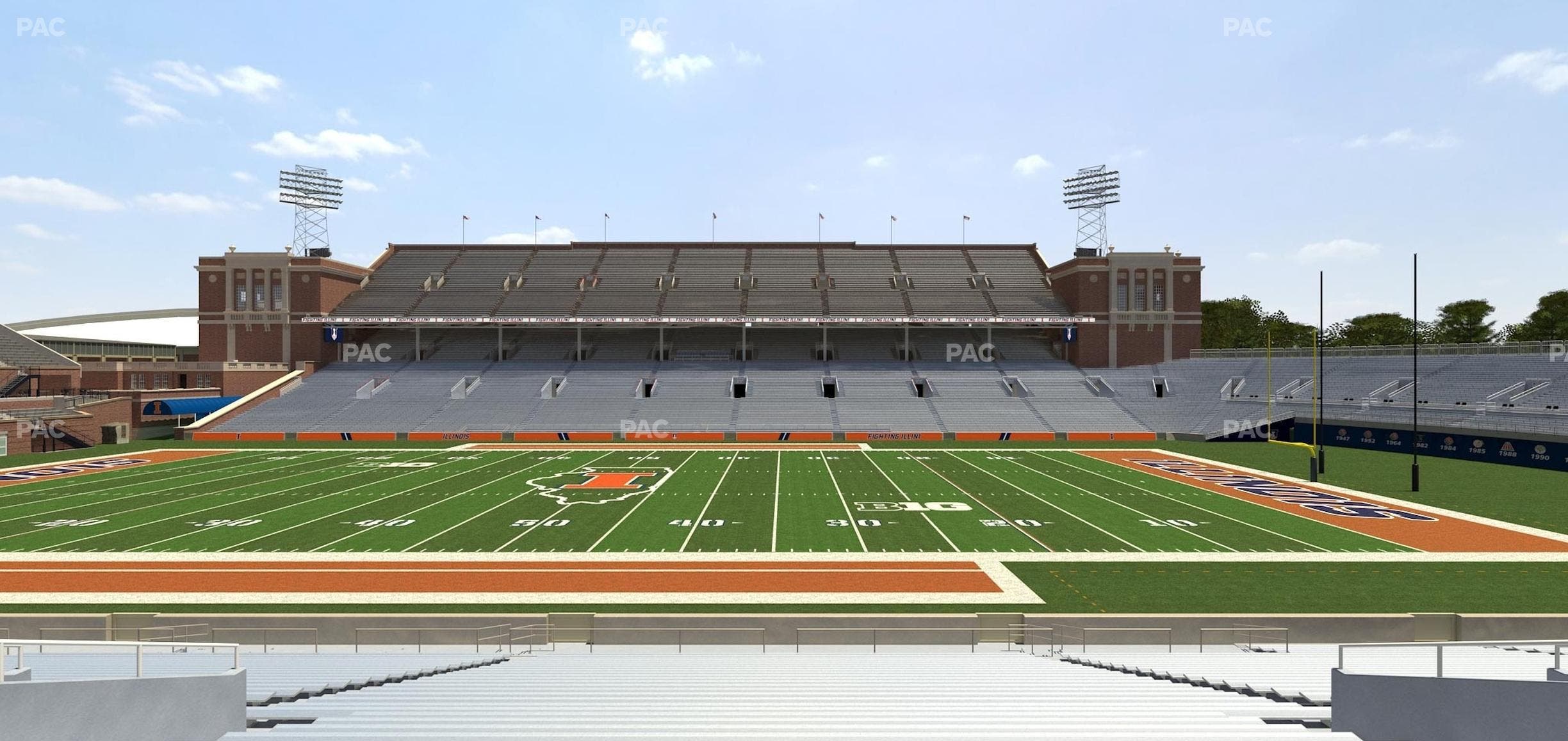 Memorial Stadium - IL - Section 126 Seat View