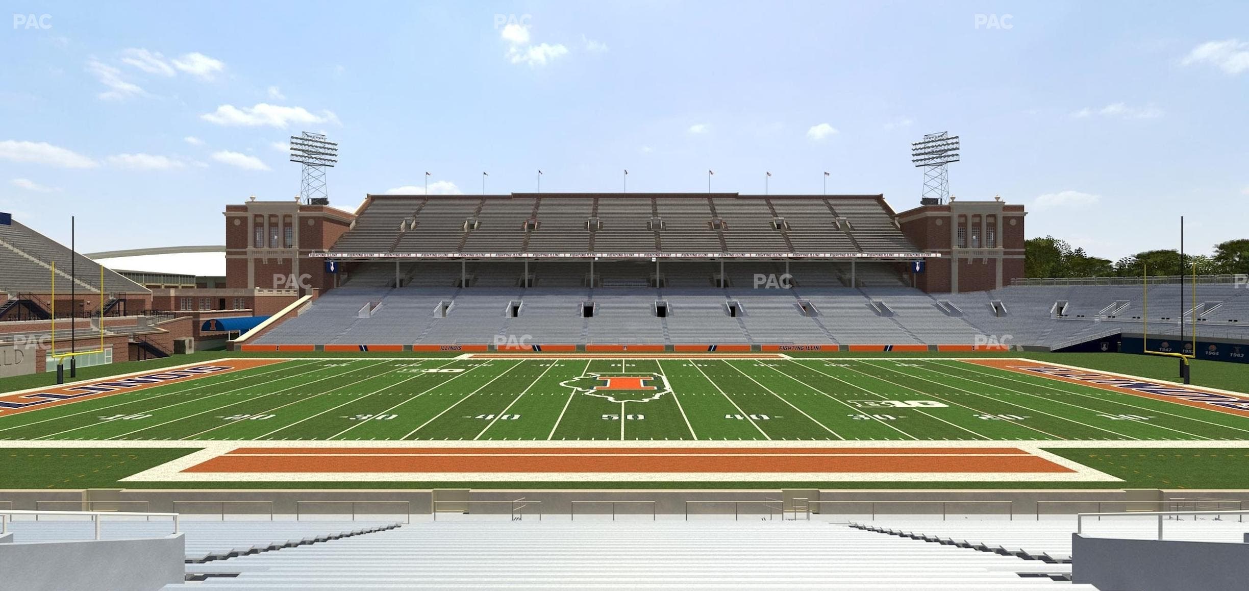 Memorial Stadium - IL - Section 127 Seat View