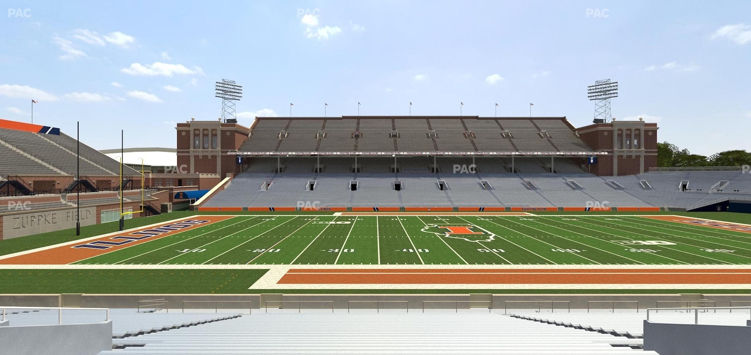 Memorial Stadium - IL - Section 128 Seat View