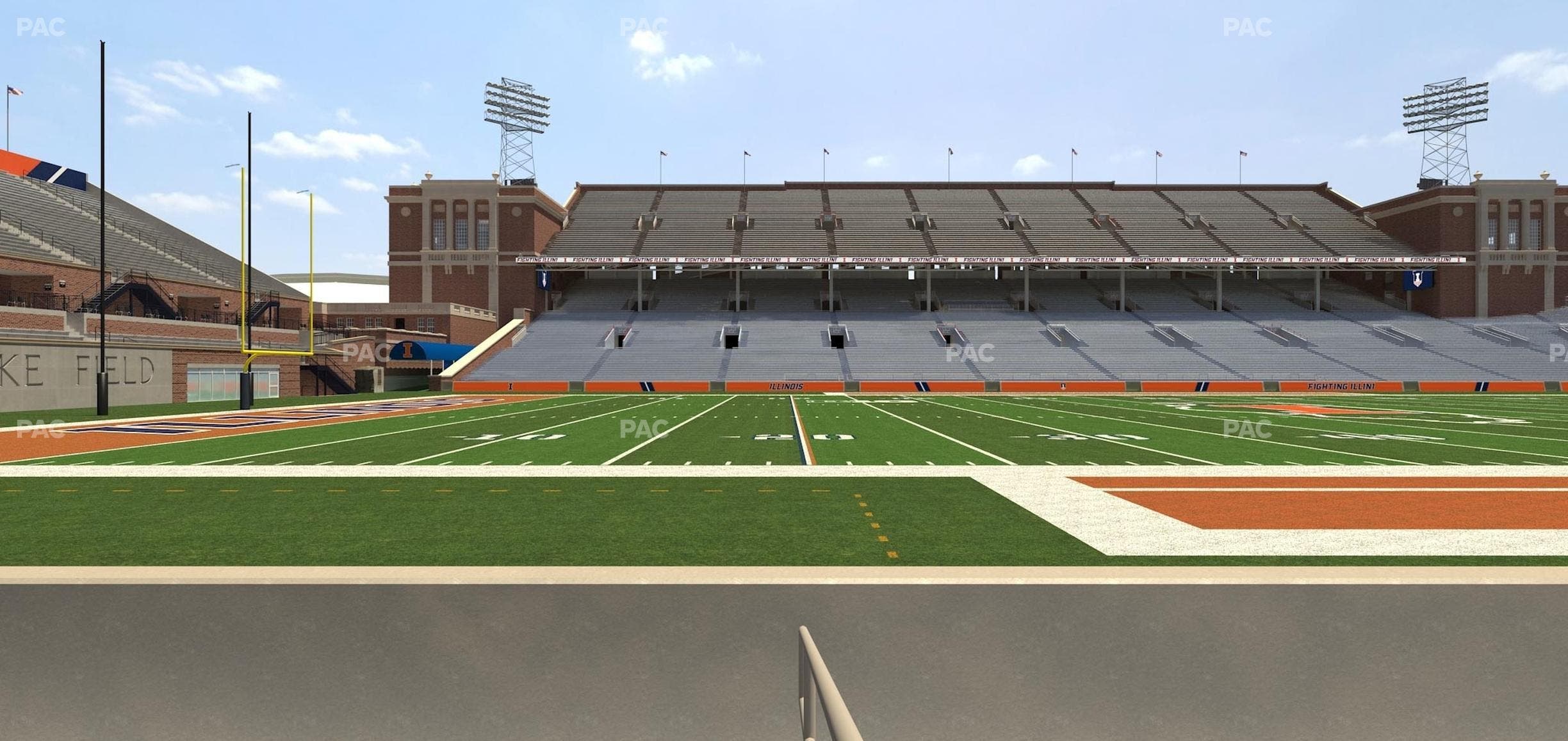 Memorial Stadium - IL - Section 129 Seat View
