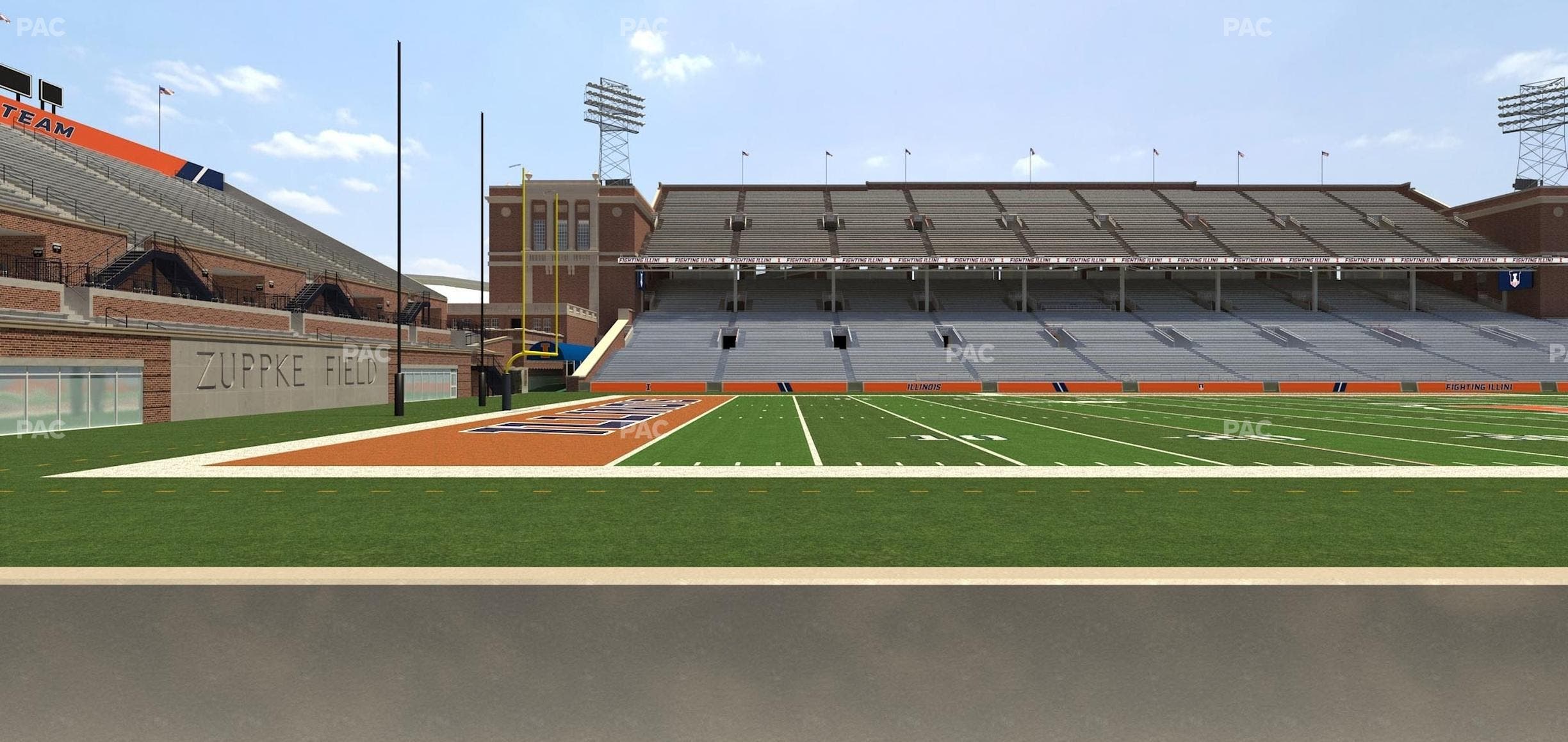 Memorial Stadium - IL - Section 130 Seat View