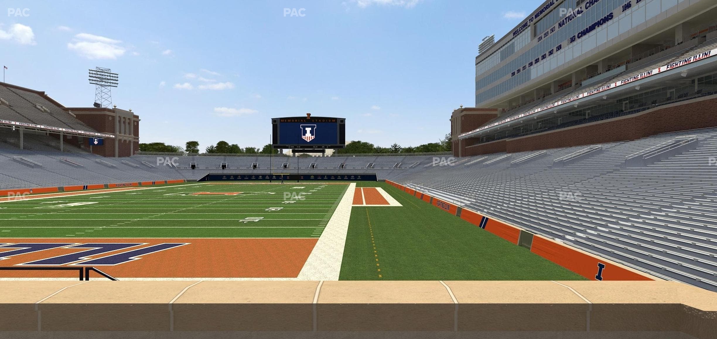 Memorial Stadium - IL - Section 132 Seat View