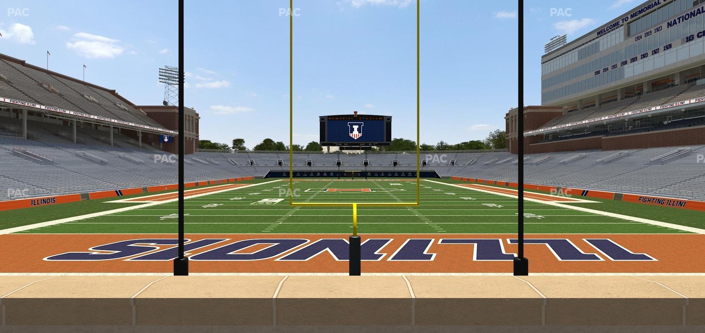 Memorial Stadium - IL - Section 134 Seat View