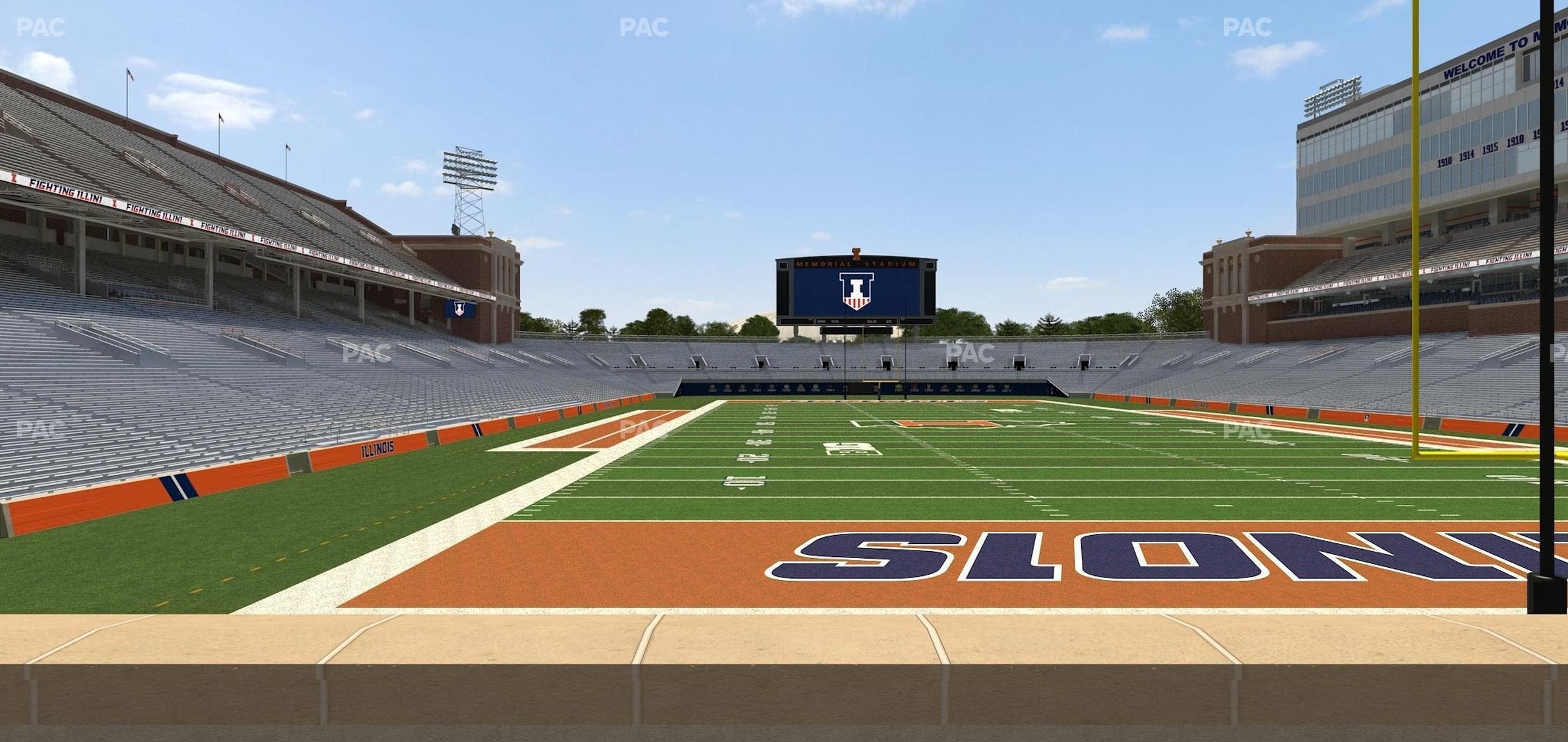 Memorial Stadium - IL - Section 135 Seat View