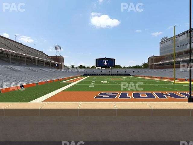 Memorial Stadium - IL - Section 135 Seat View