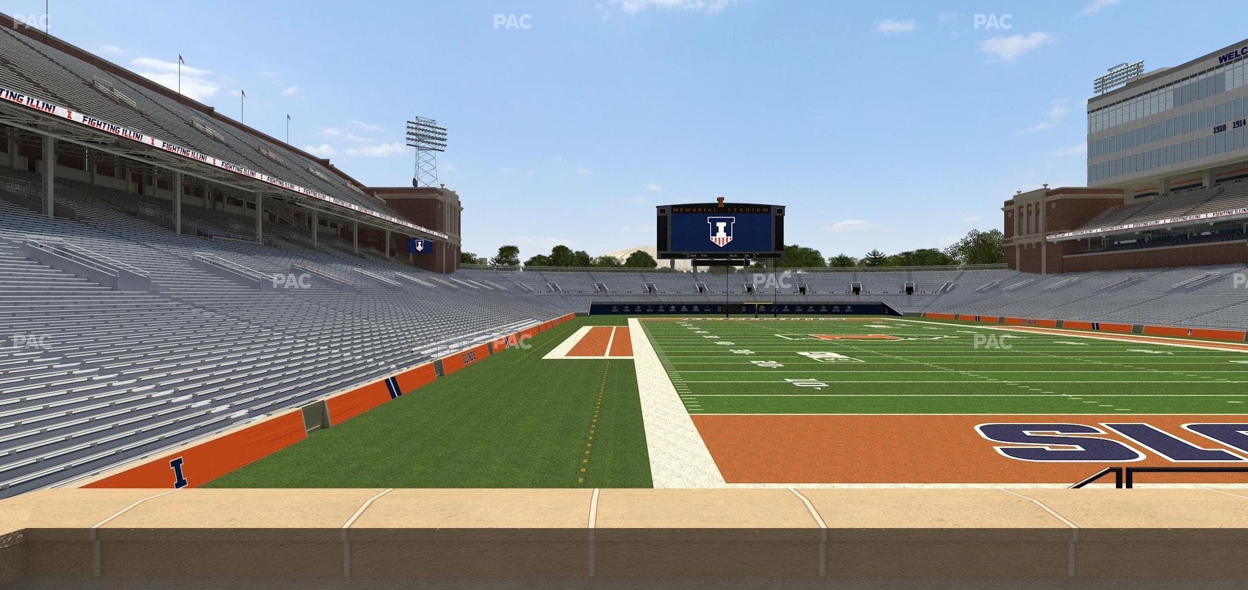 Memorial Stadium - IL - Section 136 Seat View