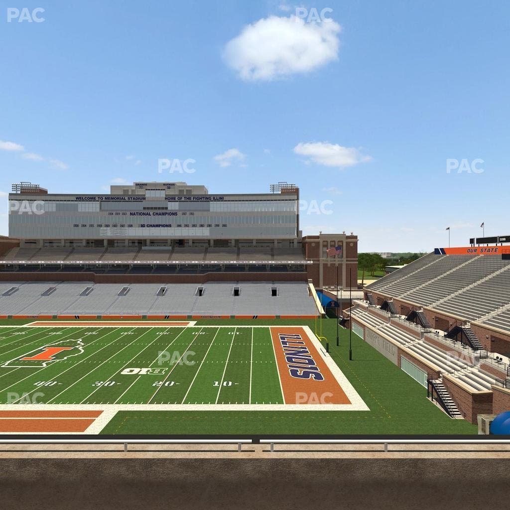Memorial Stadium - IL - Section 202 Seat View