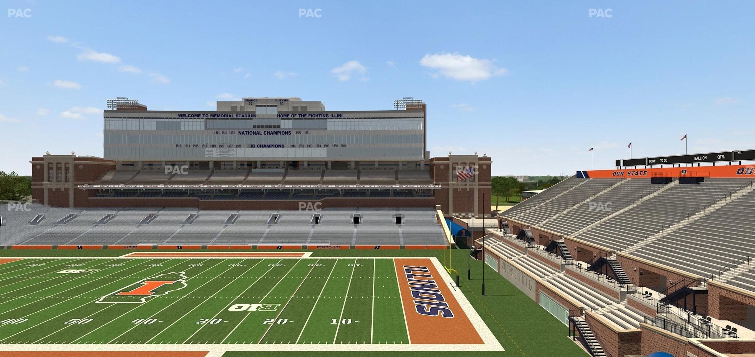 Memorial Stadium - IL - Section 202 Seat View