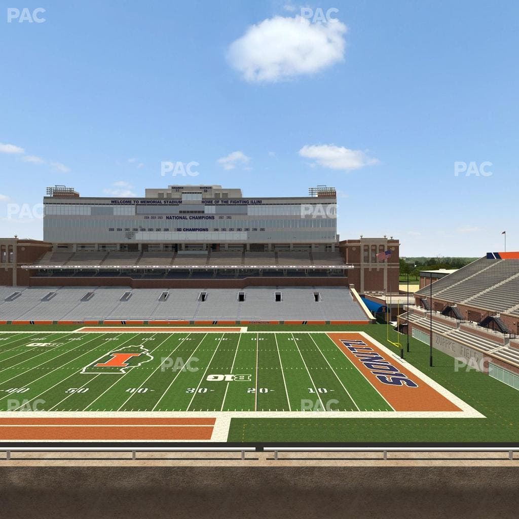 Memorial Stadium - IL - Section 203 Seat View