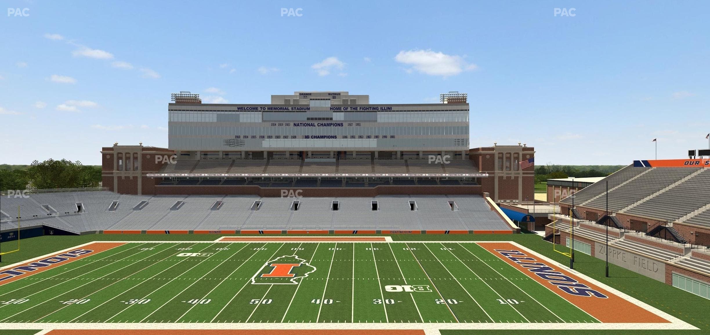 Memorial Stadium - IL - Section 204 Seat View