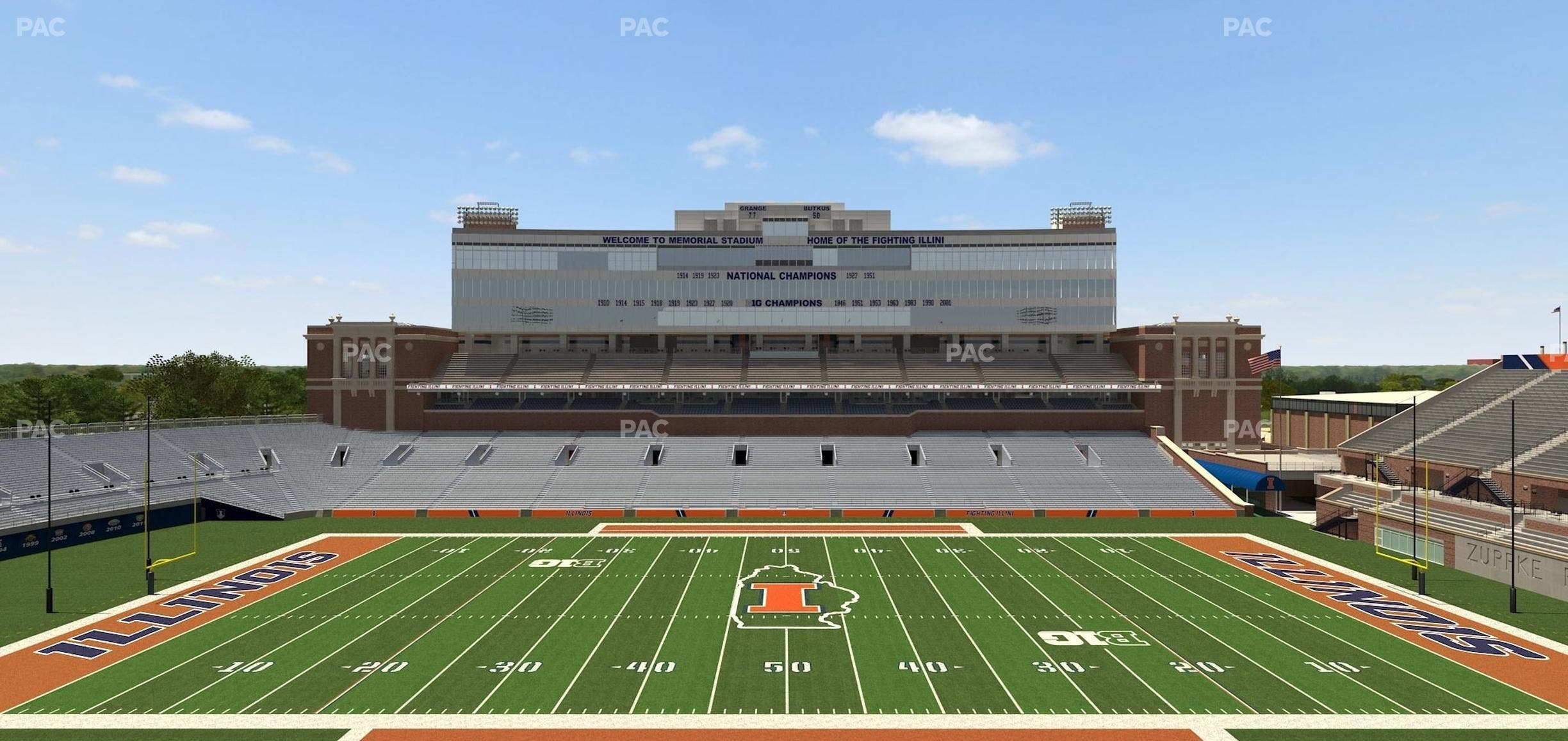 Memorial Stadium - IL - Section 205 Seat View