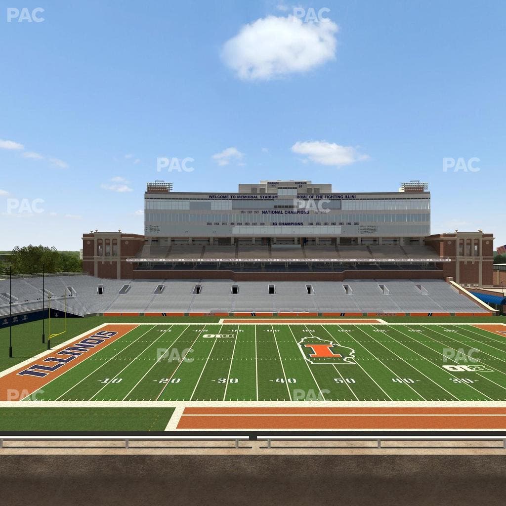 Memorial Stadium - IL - Section 206 Seat View