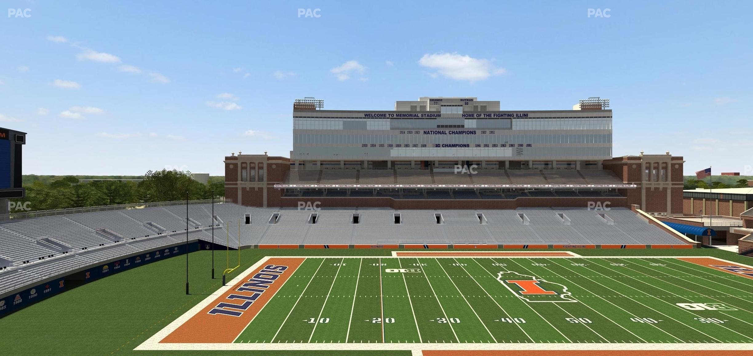 Memorial Stadium - IL - Section 207 Seat View