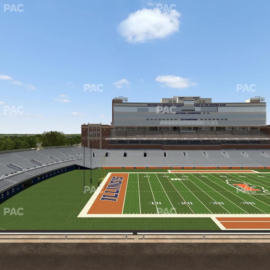 Memorial Stadium - IL - Section 208 Seat View