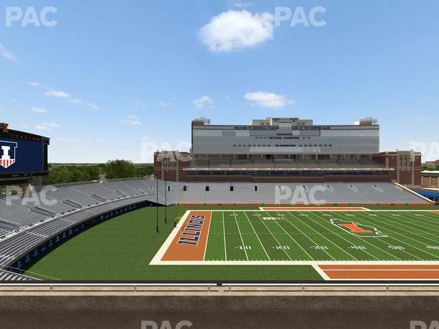 Memorial Stadium - IL - Section 208 Seat View