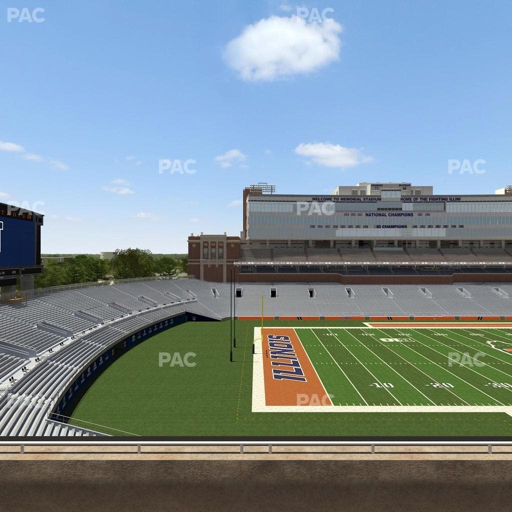 Memorial Stadium - IL - Section 209 Seat View