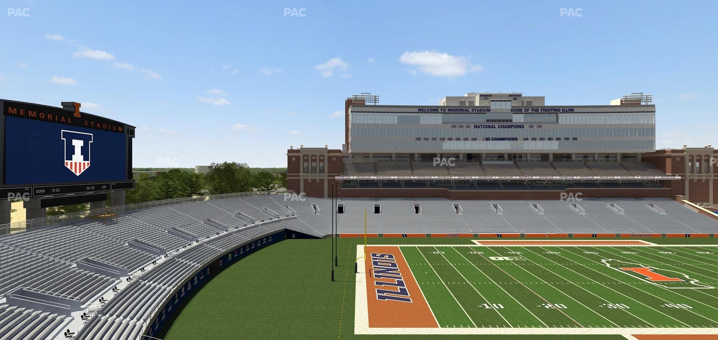 Memorial Stadium - IL - Section 209 Seat View