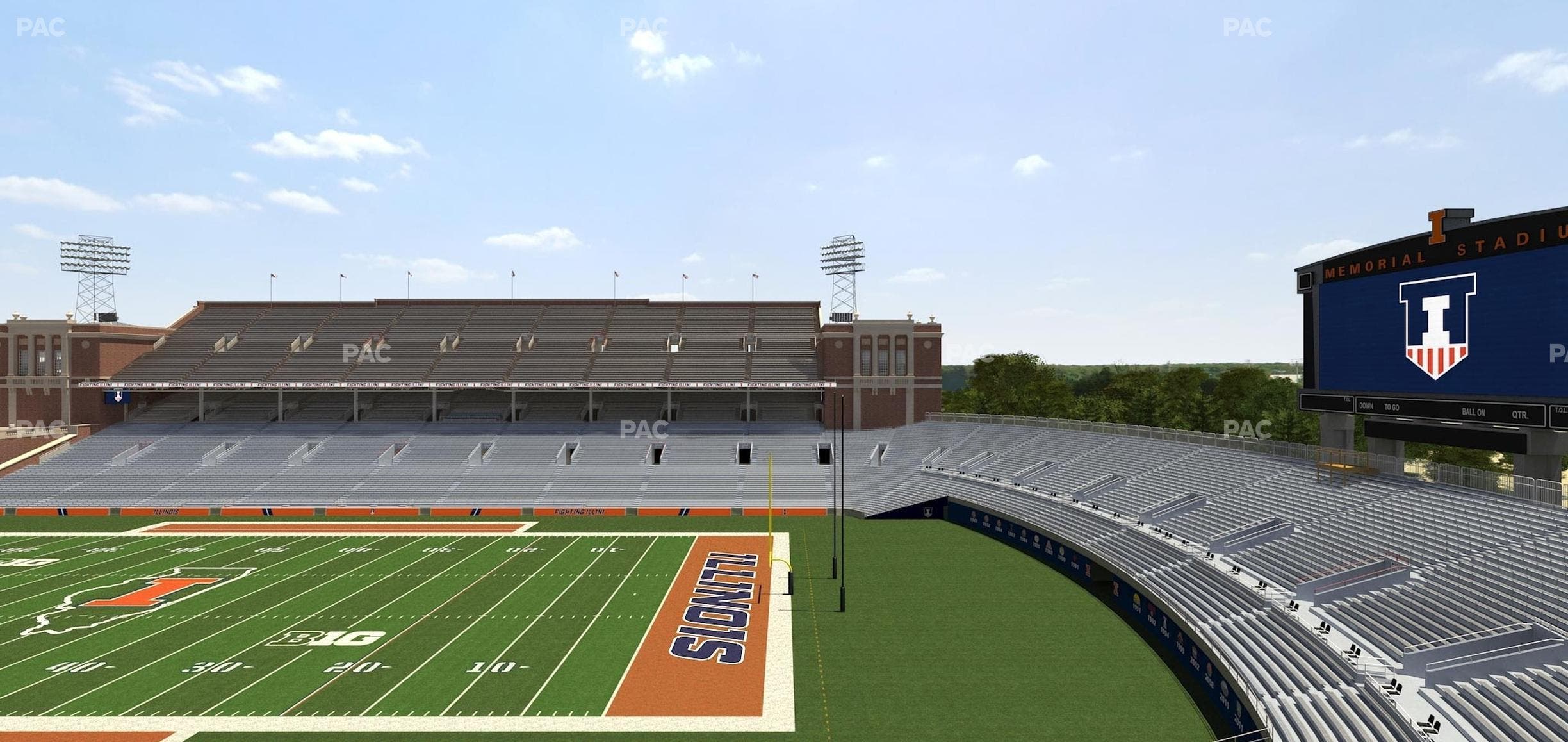 Memorial Stadium - IL - Section 223 Seat View