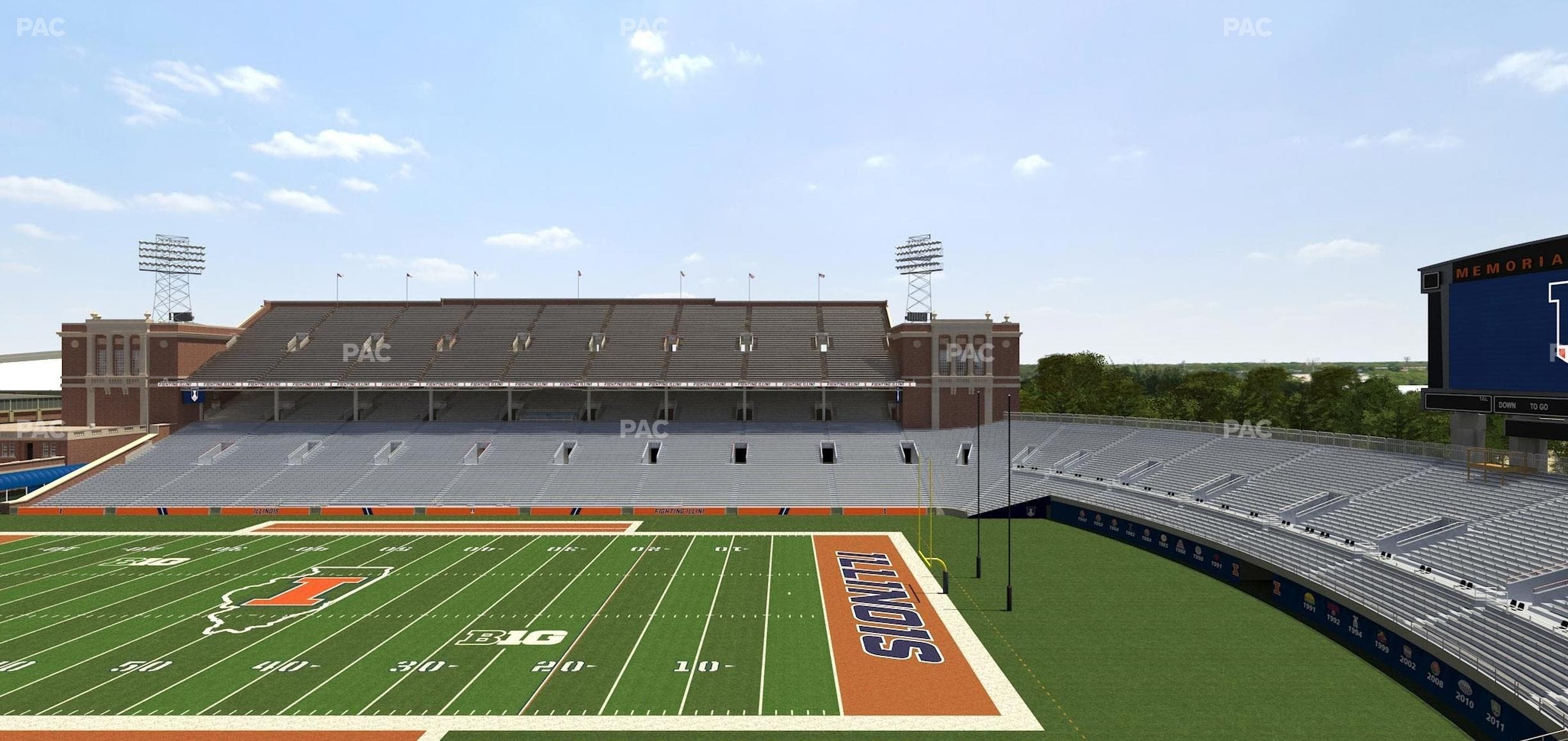 Memorial Stadium - IL - Section 224 Seat View