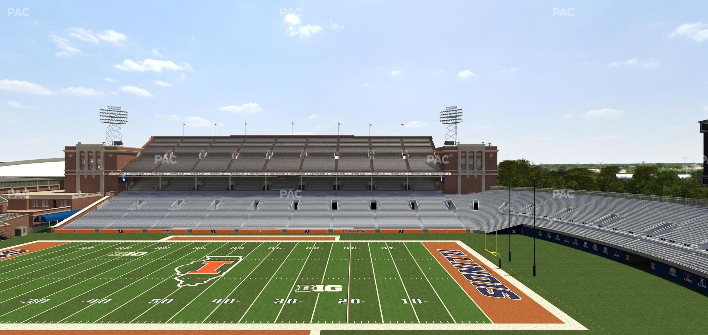 Memorial Stadium - IL - Section 225 Seat View