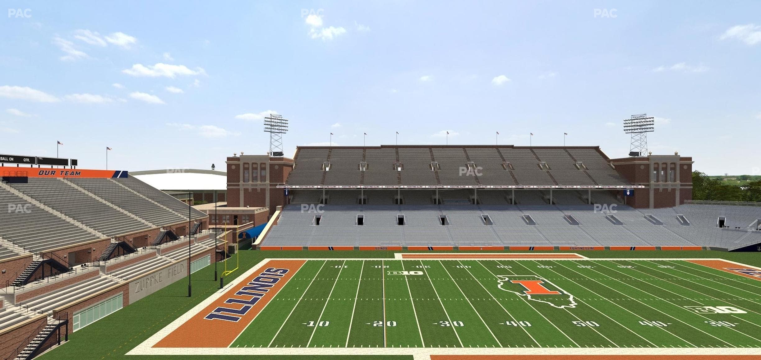 Memorial Stadium - IL - Section 229 Seat View