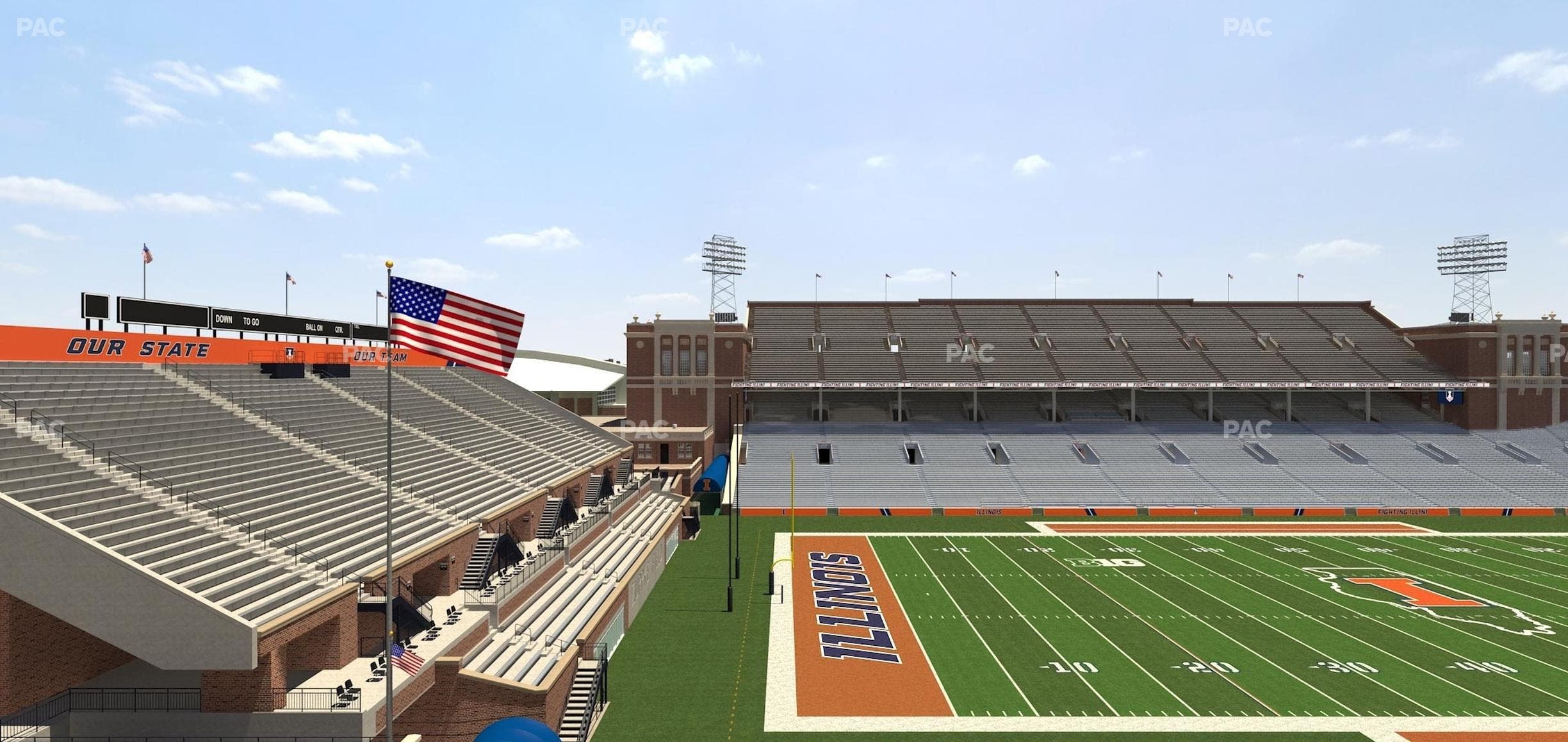 Memorial Stadium - IL - Section 231 Seat View