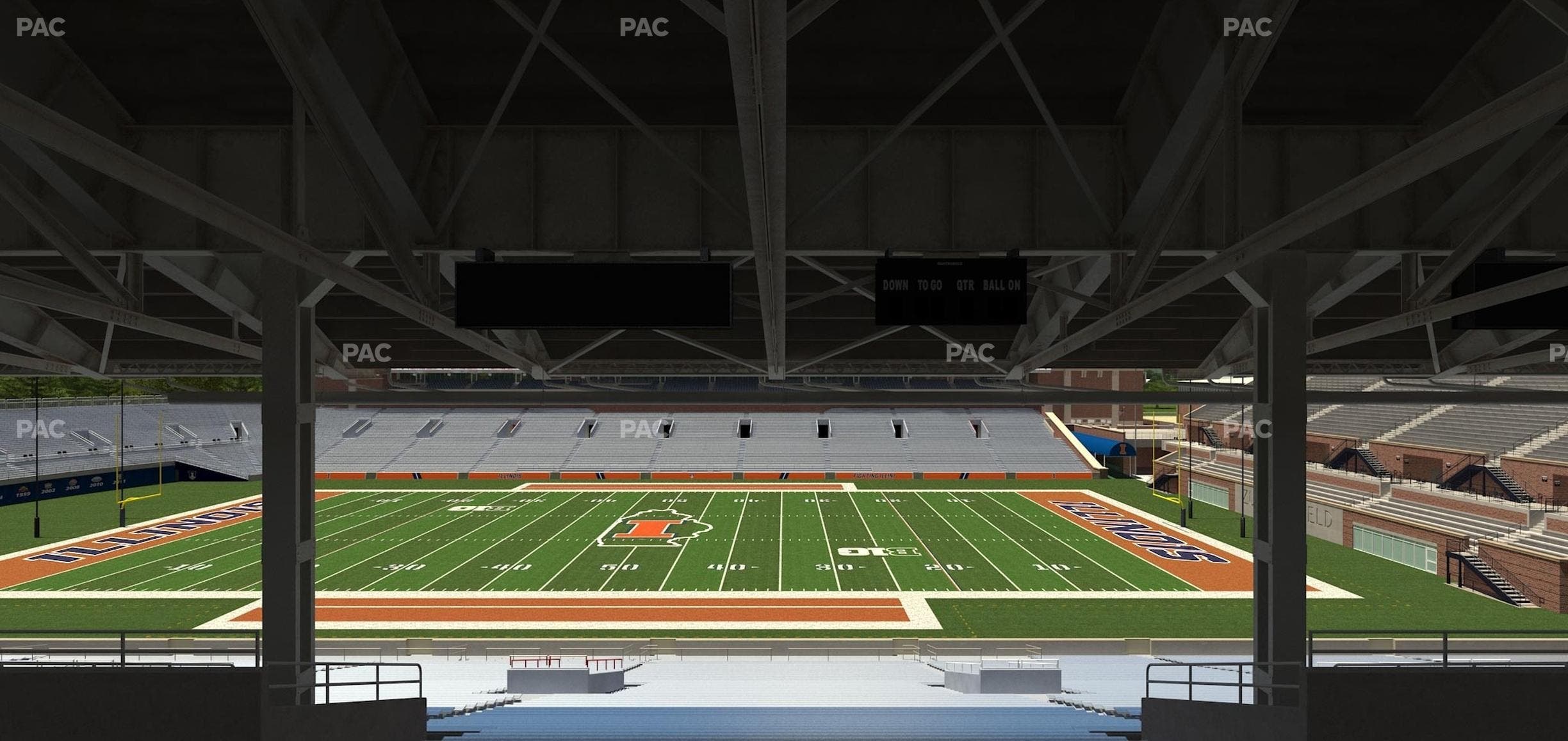 Memorial Stadium - IL - Section Back 104 Seat View
