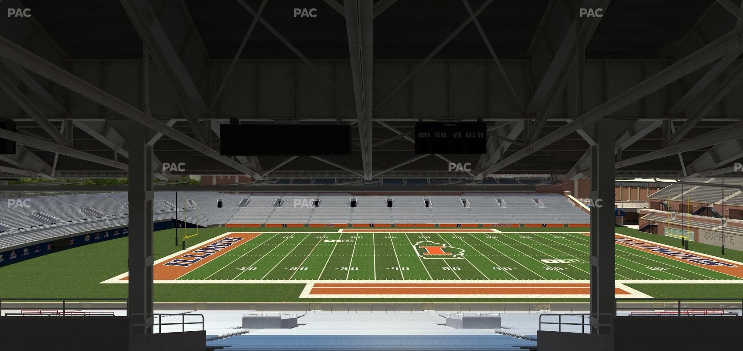 Memorial Stadium - IL - Section Back 106 Seat View