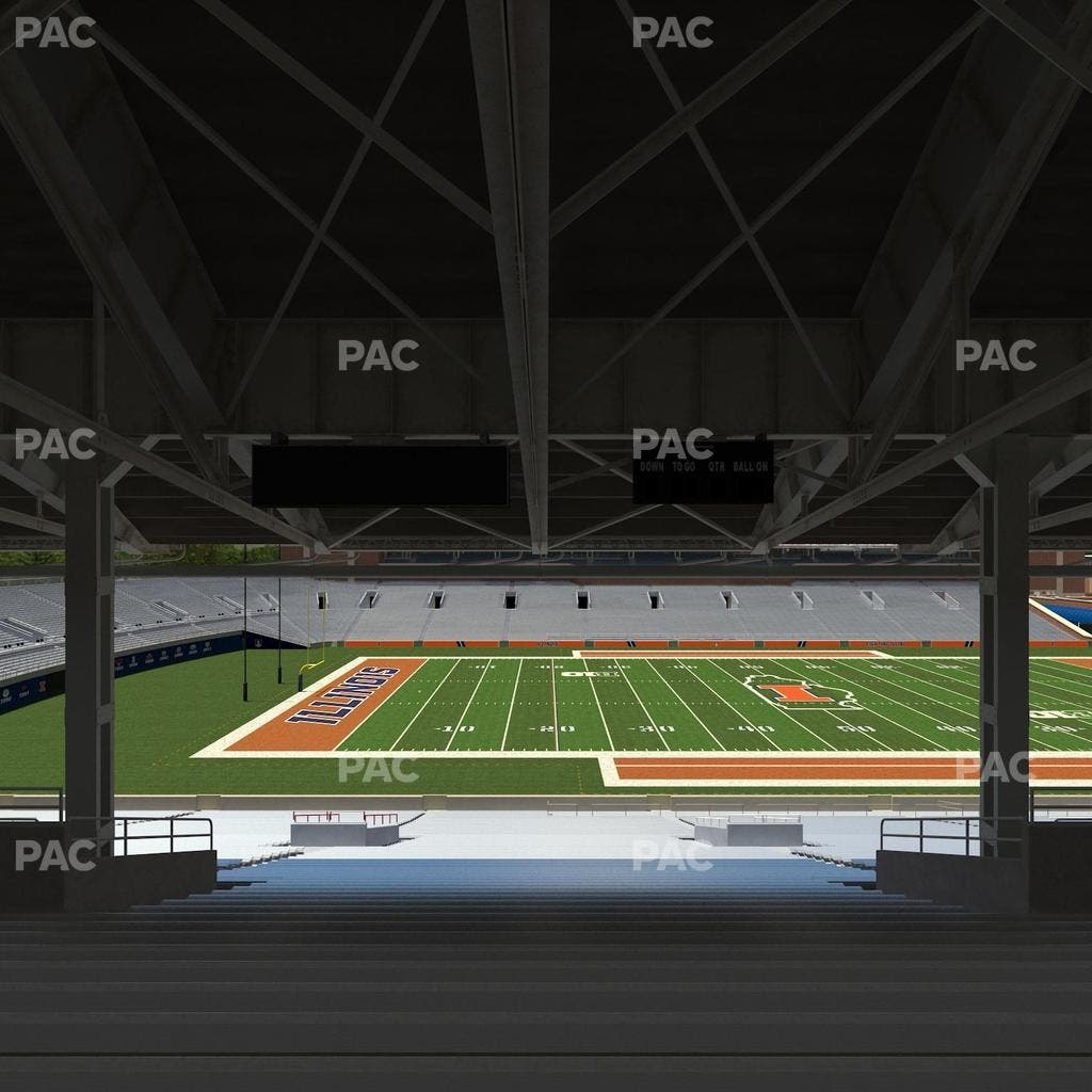 Memorial Stadium - IL - Section Back 107 Seat View