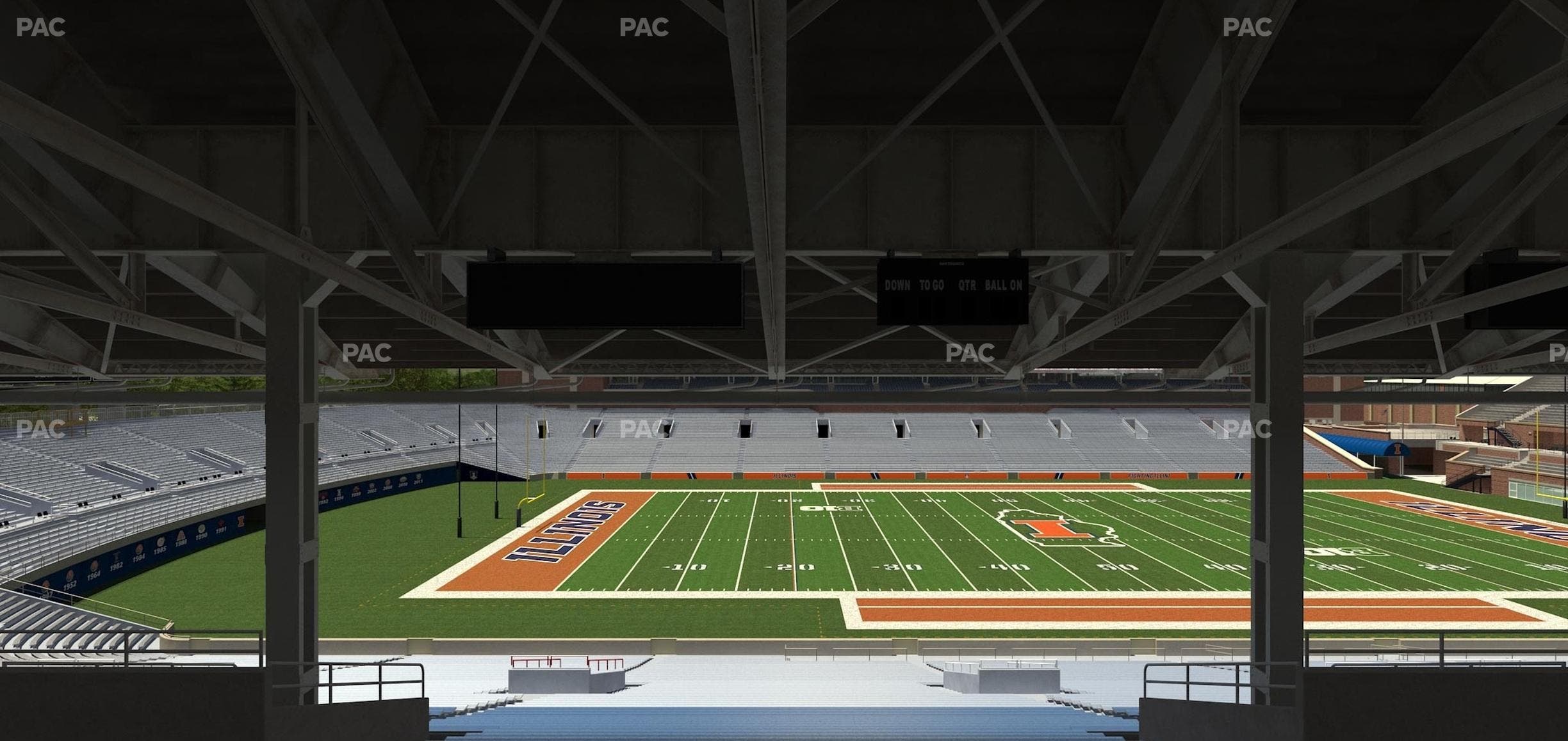 Memorial Stadium - IL - Section Back 107 Seat View