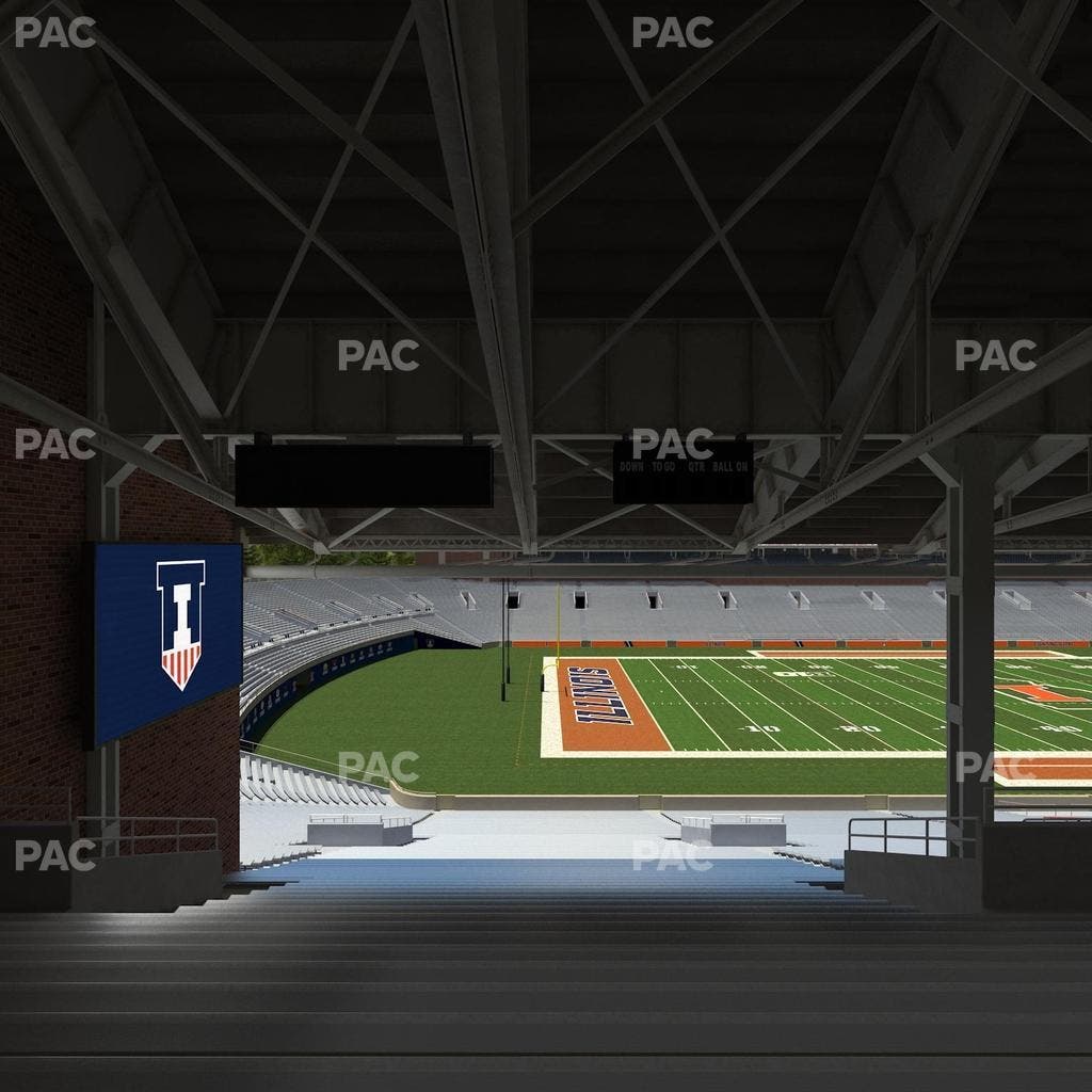 Memorial Stadium - IL - Section Back 109 Seat View