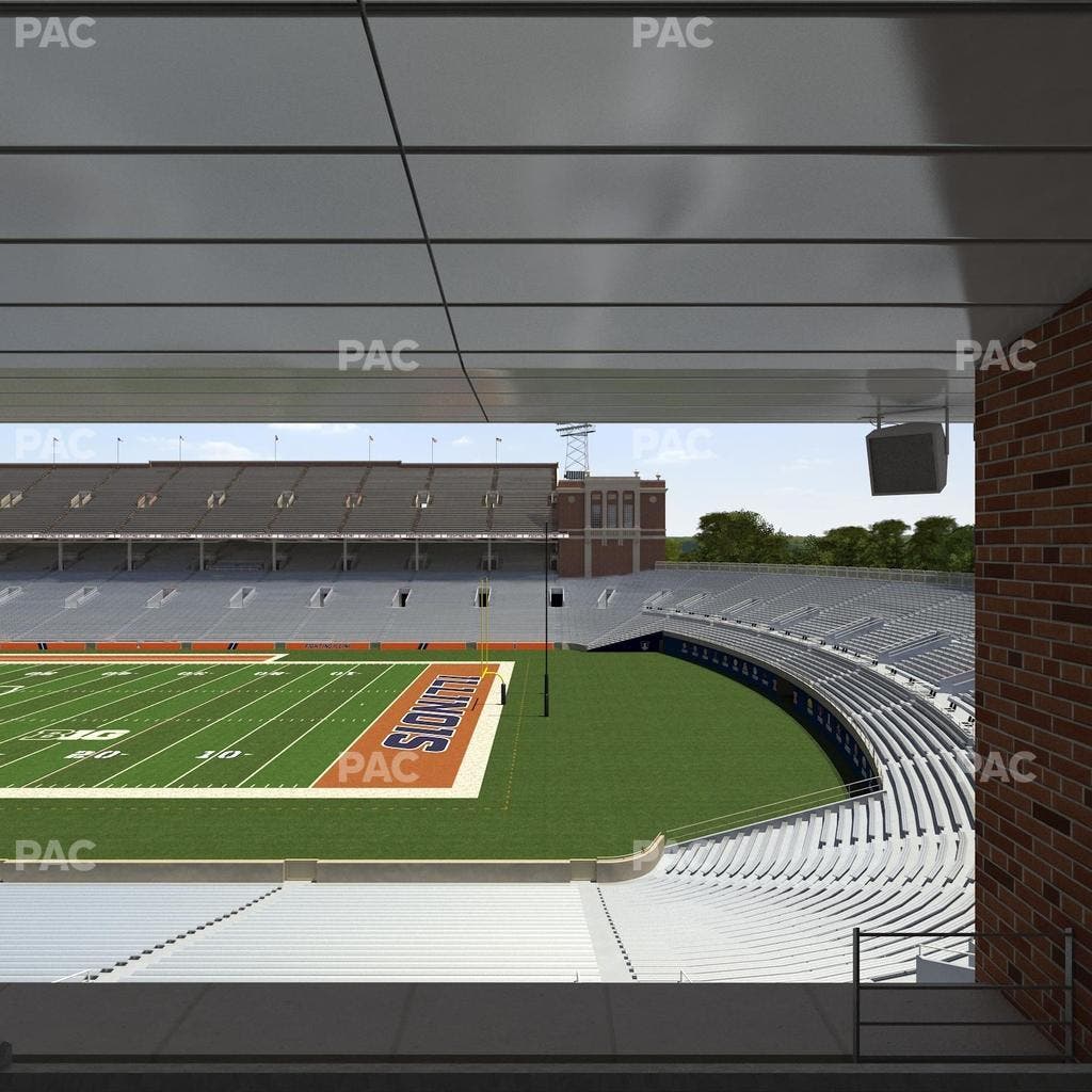 Memorial Stadium - IL - Section Colonnades Club 301 Seat View