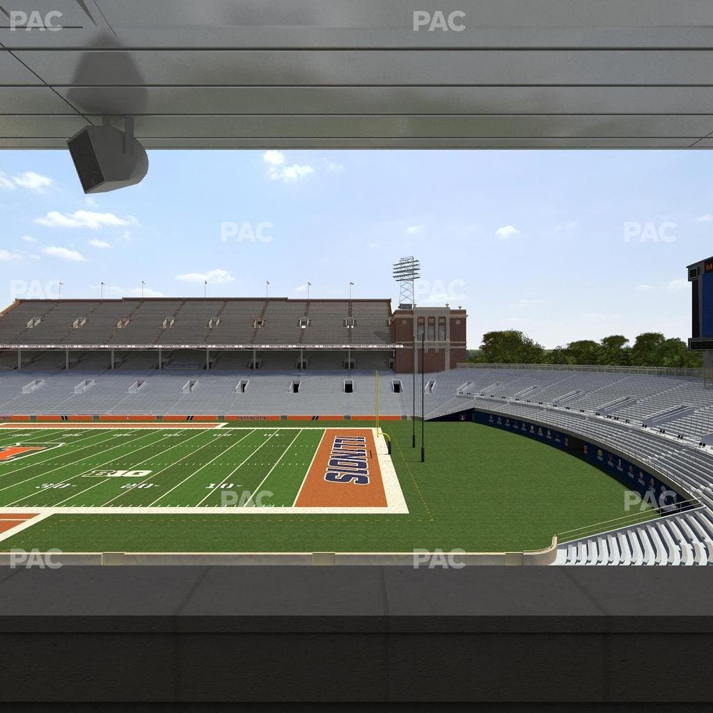 Memorial Stadium - IL - Section Colonnades Club 302 Seat View