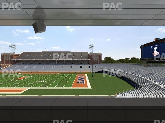 Memorial Stadium - IL - Section Colonnades Club 302 Seat View
