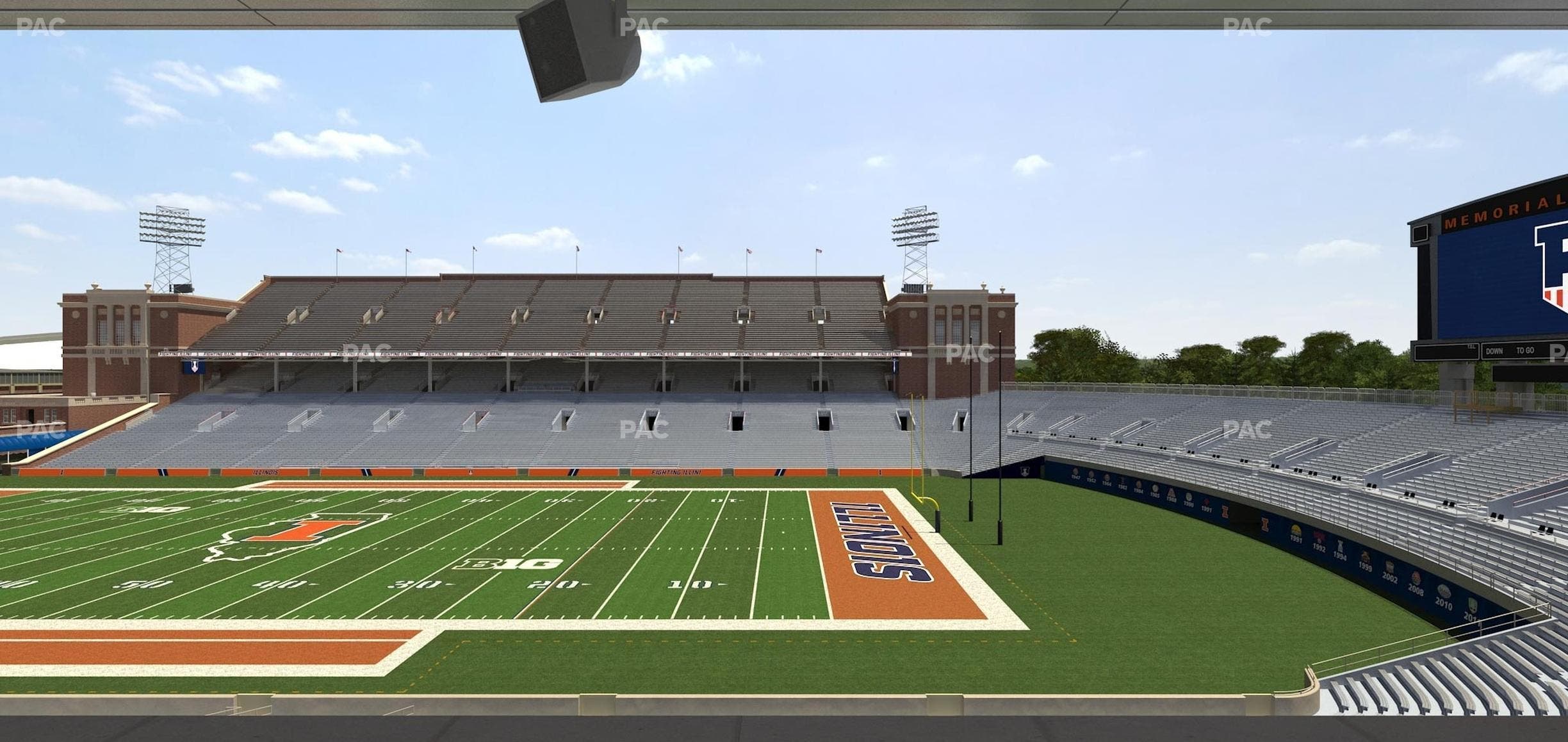 Memorial Stadium - IL - Section Colonnades Club 303 Seat View
