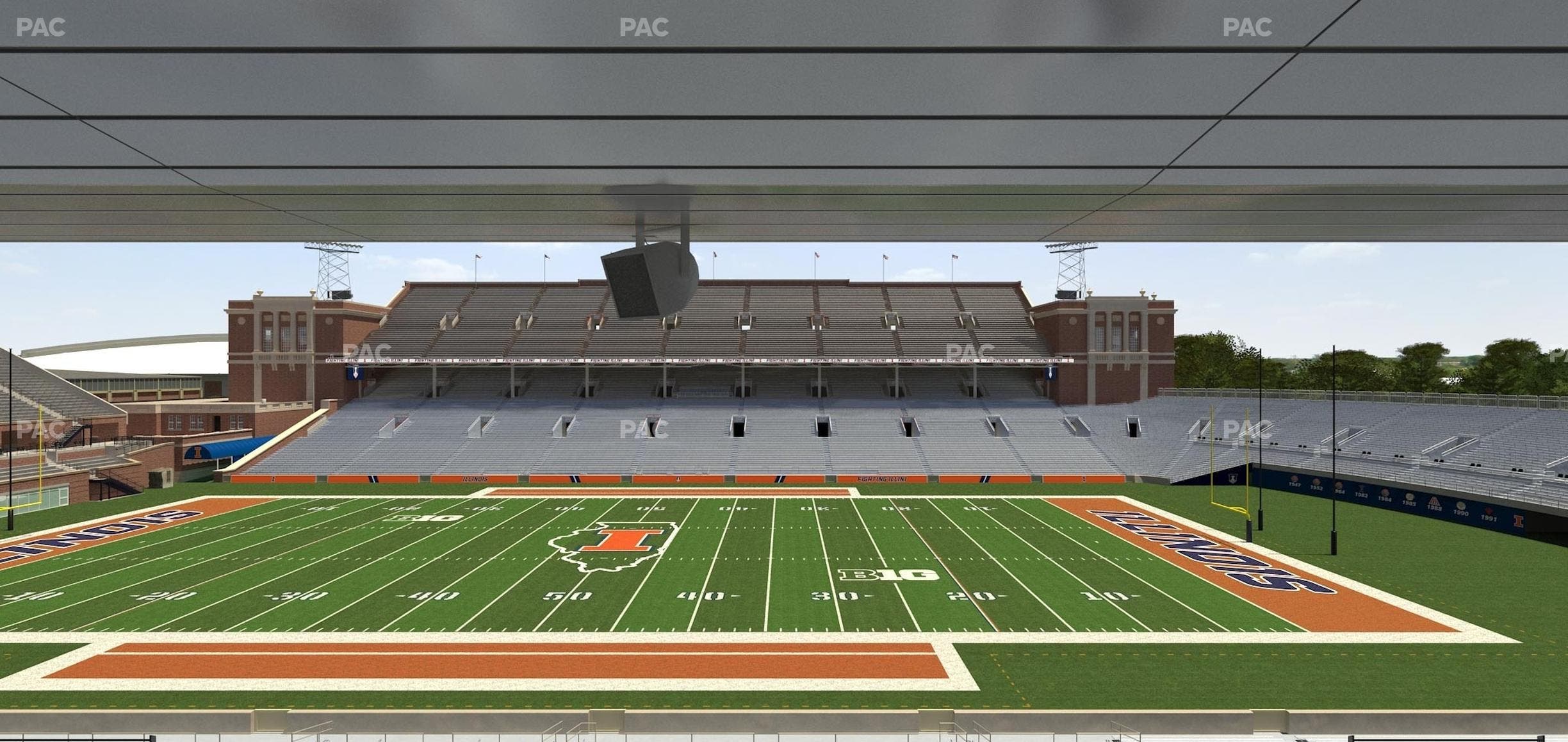 Memorial Stadium - IL - Section Colonnades Club 306 Seat View