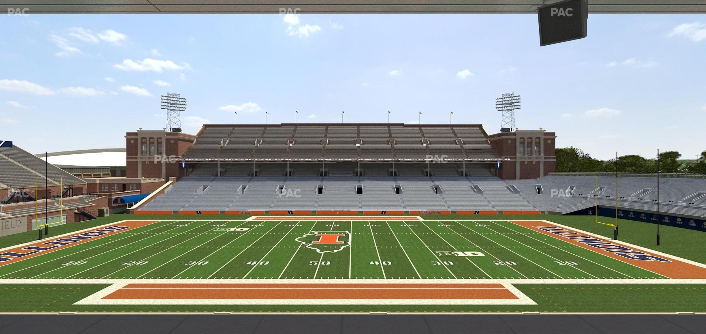Memorial Stadium - IL - Section Colonnades Club 307 Seat View